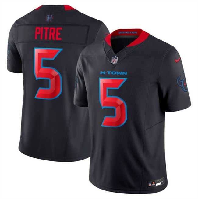 Men & Women & Youth Houston Texans #5 Jalen Pitre Navy 2024 2nd Alternate F.U.S.E Vapor Stitched Jersey